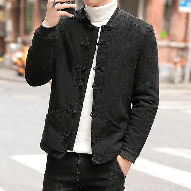 Veste Chinoise Homme Classique – Image 4