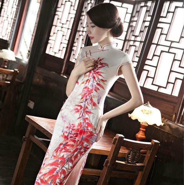Robe Chinoise Arbre Rouge – Image 3