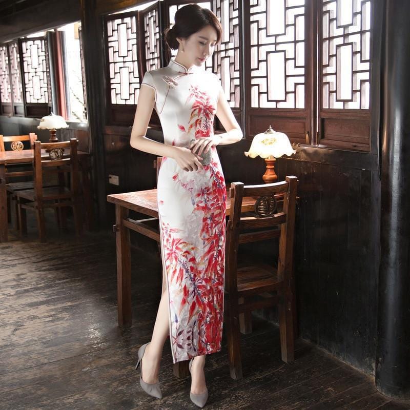 Robe Chinoise Arbre Rouge – Image 4