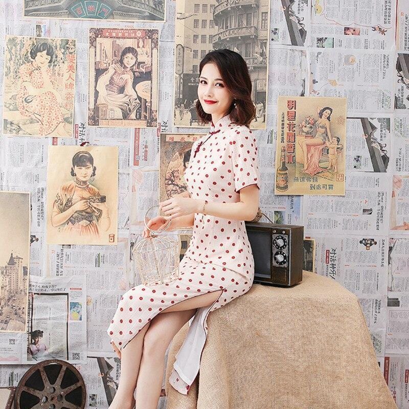 Robe Chinoise à Pois – Image 4