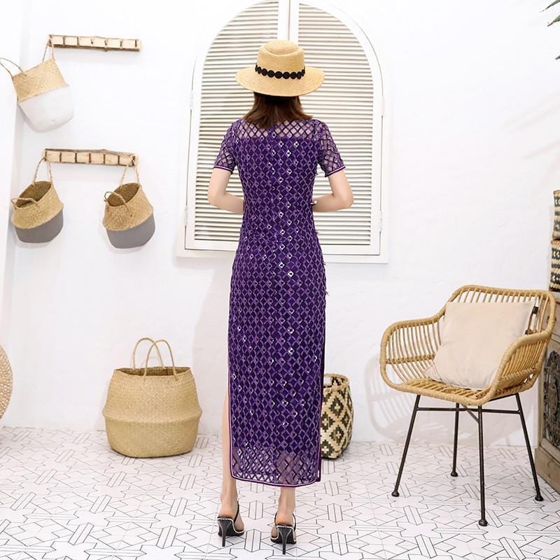 Robe Chinoise Violette – Image 4