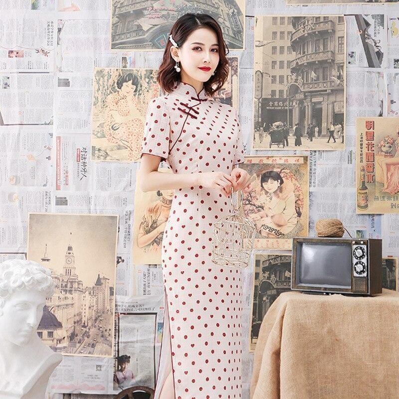 Robe Chinoise à Pois – Image 5