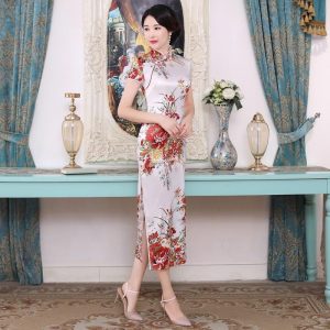 Robe Chinoise à Fleurs
