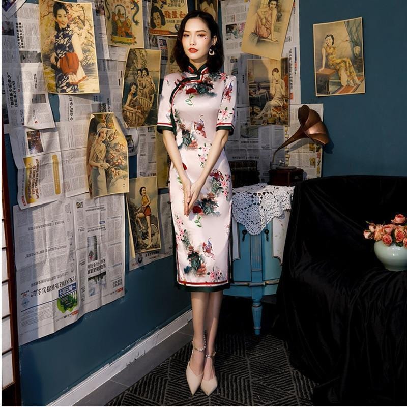 Robe Chinoise Motifs Fleurs – Image 6