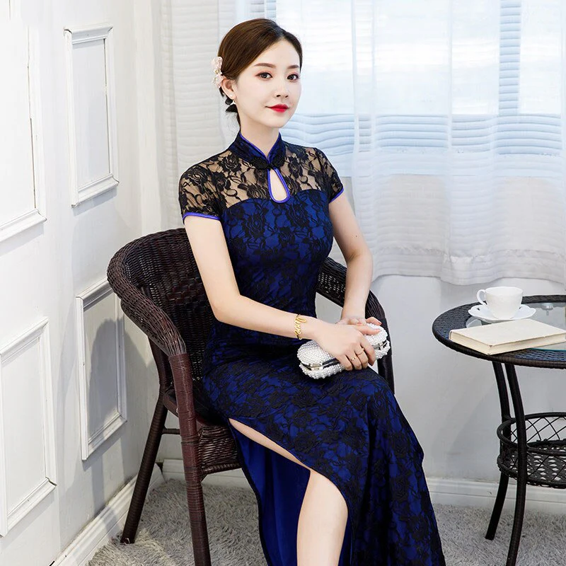 Robe Chinoise Dentelle Noire – Image 5