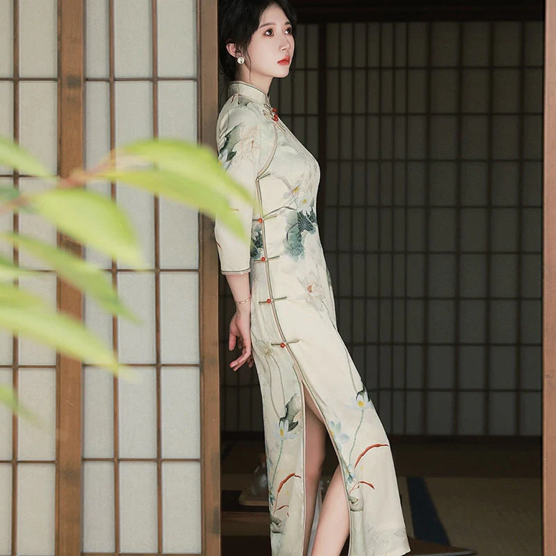 Robe Chinoise Longue Traditionnelle – Image 3