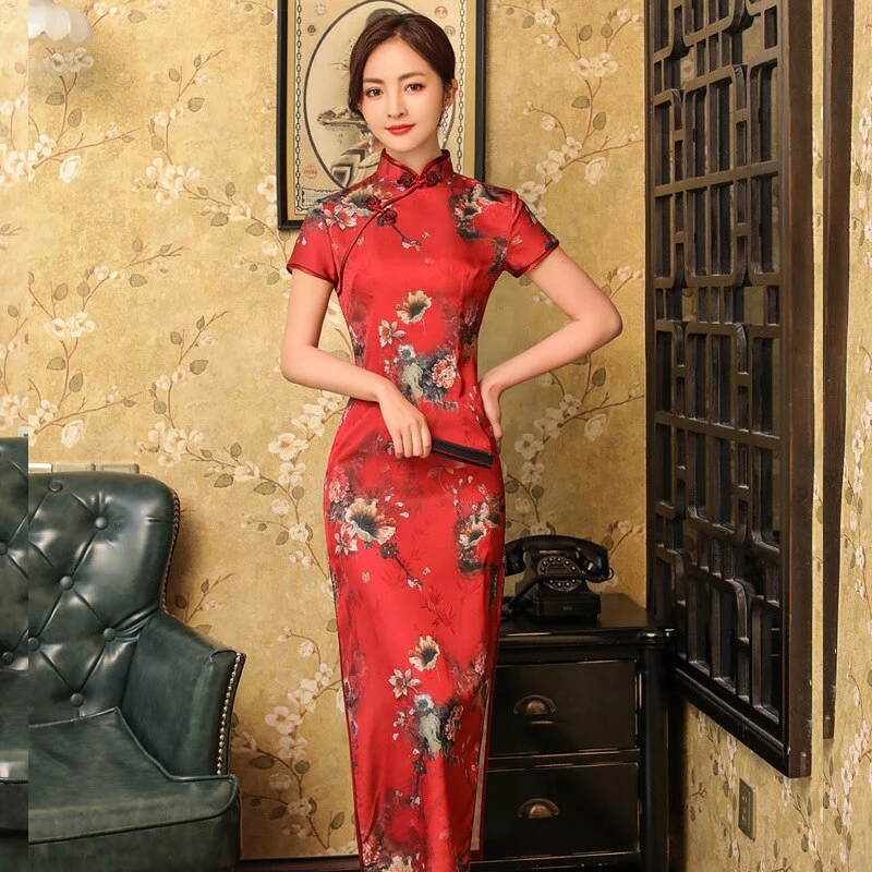 Robe Chinoise Rouge Grande Taille – Image 2