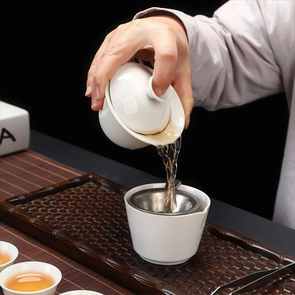 Service à Thé Chinois en Porcelaine Vintage – Image 4