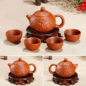 Service à Thé Chinois En Terre Cuite