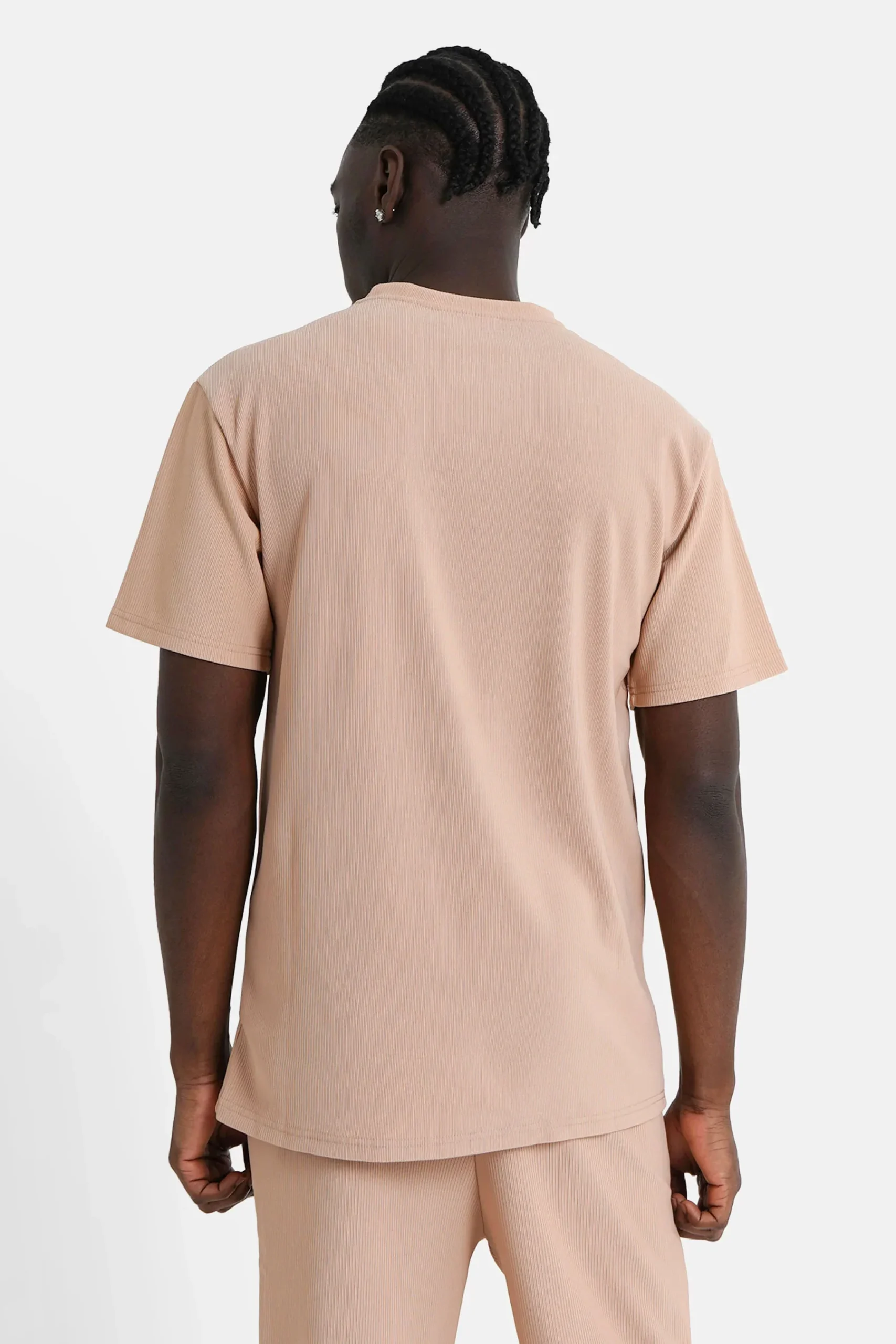 T-shirt plissé manches courtes Beige – Image 6