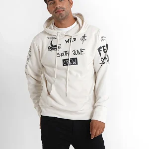 Sweat à capuche crew Beige