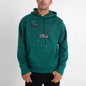 Sweat à capuche crew Vert foncé