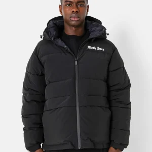 CREW embroidery puffer jacket