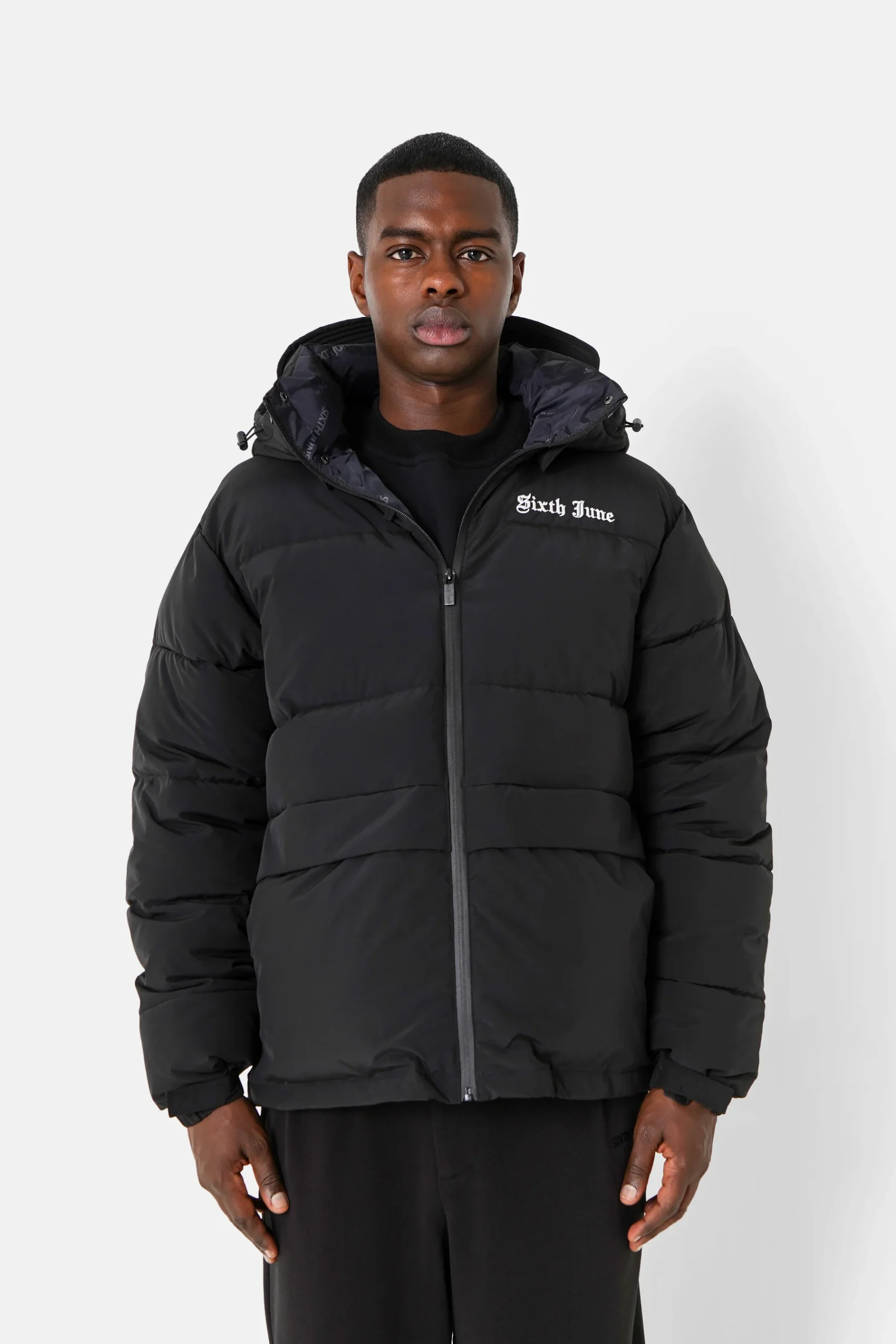 CREW embroidery puffer jacket – Image 2