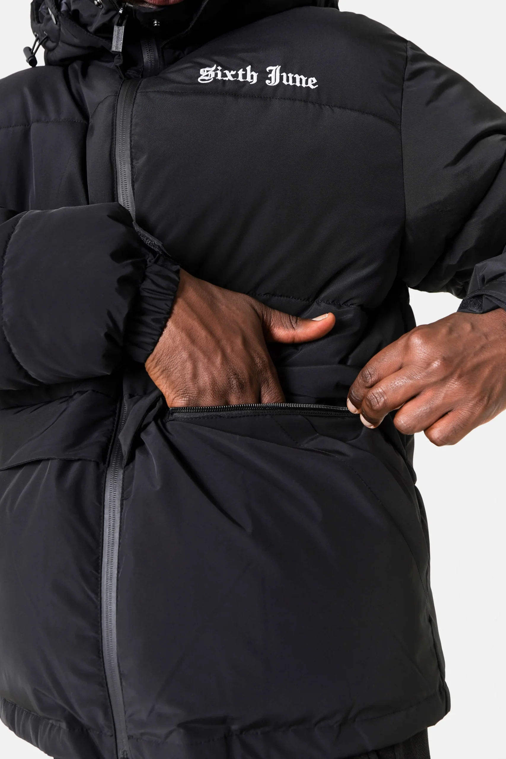 CREW embroidery puffer jacket – Image 4