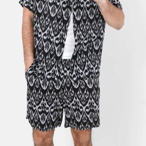 Short motif aztèque Noir