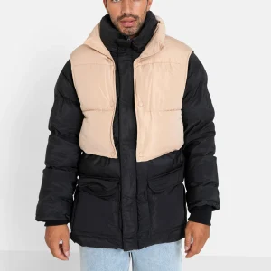 BICOLORED puffer jacket