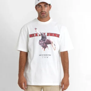 T-shirt vintage eagle Blanc cassé