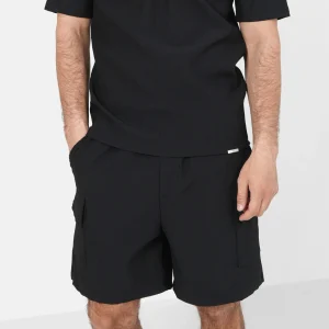 Short poches cargo plissé Noir