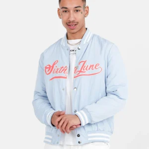 Veste universitaire brodé Bleu clair