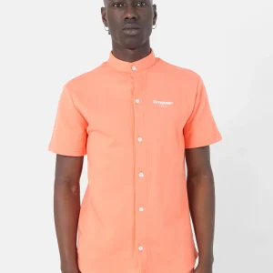 T-shirt boutons brodé Orange