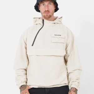 Veste nylon fermeture diagonale Beige