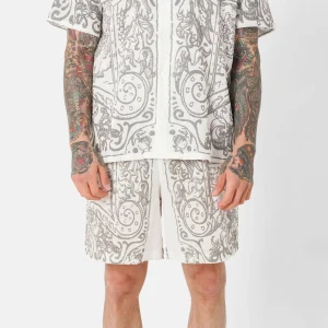 Short azulejos été imprimé Blanc