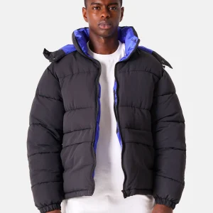 BICOLORED logo puffer jacket