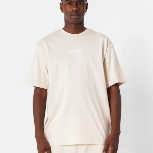 T-shirt essentiel print logo Beige clair