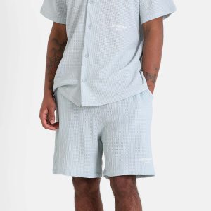 Short crochet broderie Bleu clair