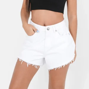 Short uni effilé Blanc