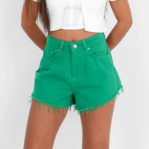 Short uni effilé Vert foncé