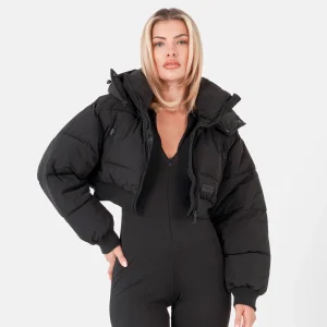 Doudoune courte capuche Noir