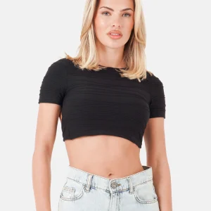 WAVY cropped s/s top