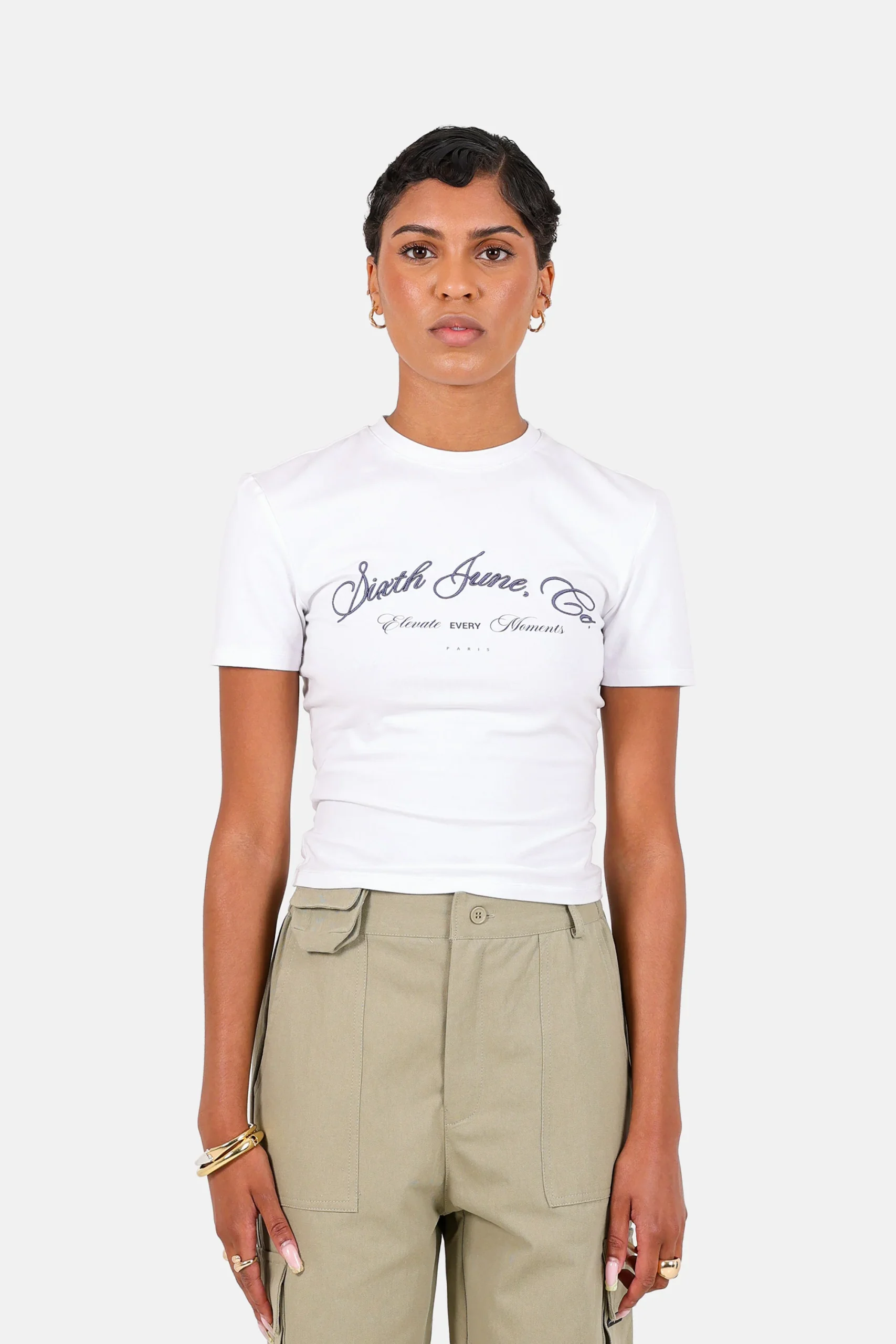 ELEVATE embroidery s/s top