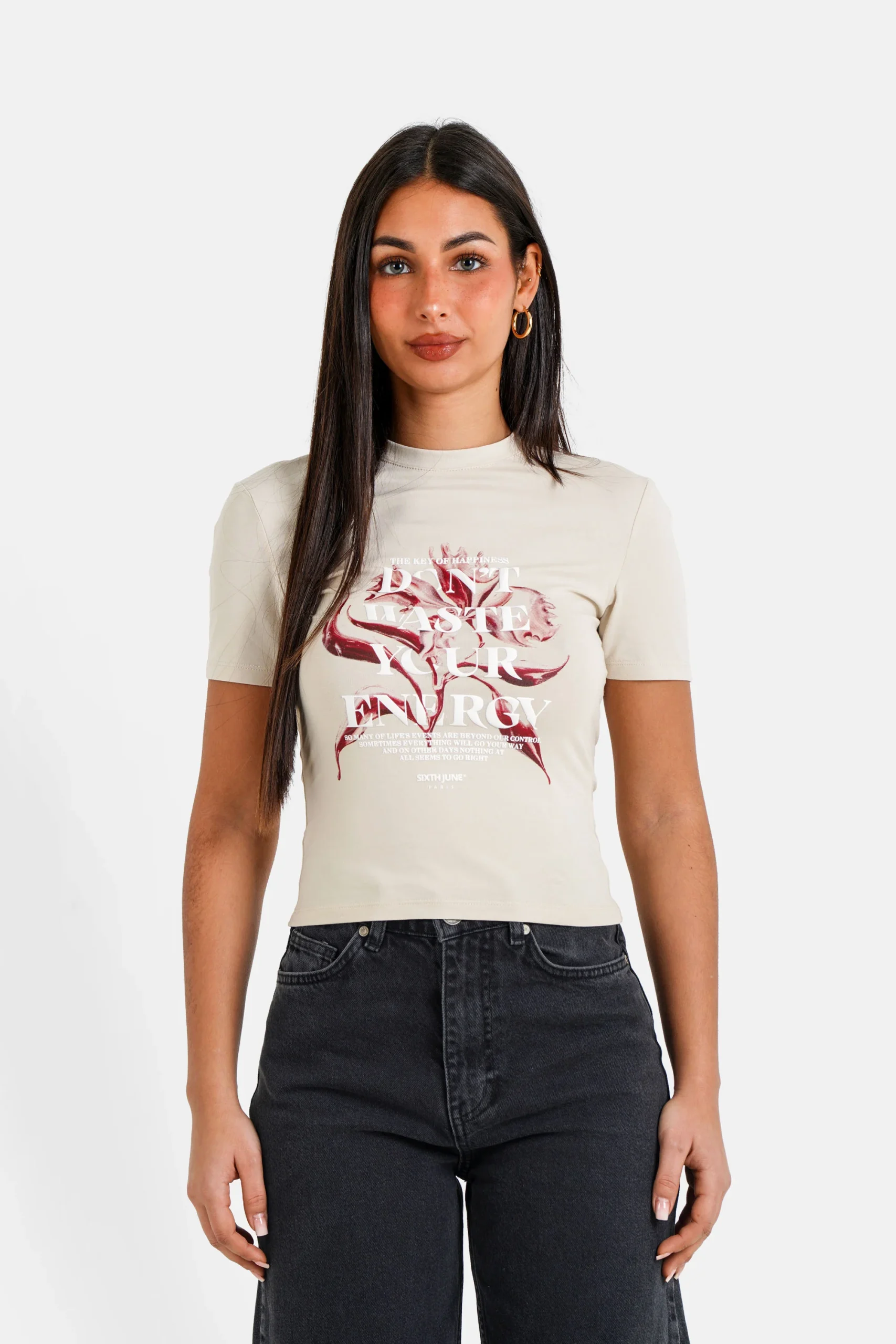 METALLIC flower s/s top – Image 2