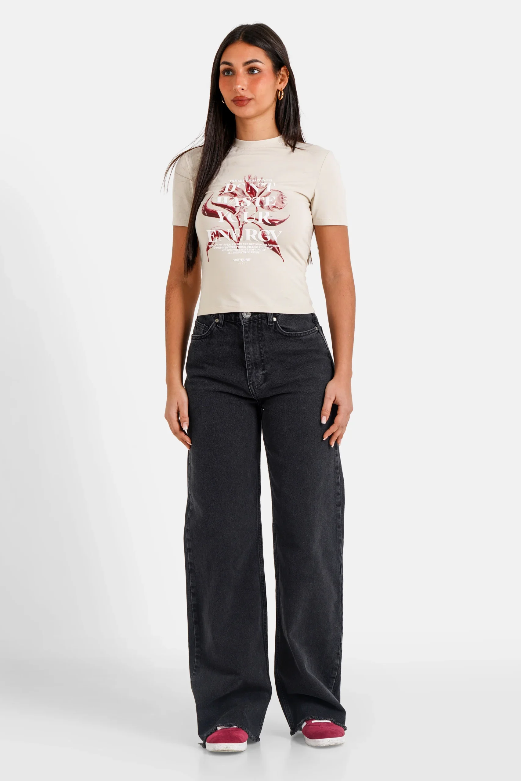 METALLIC flower s/s top – Image 3