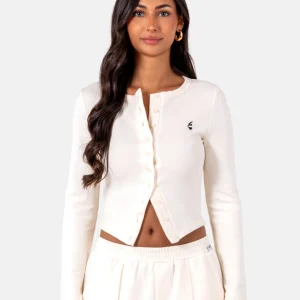 6 HEART buttoned l/s top