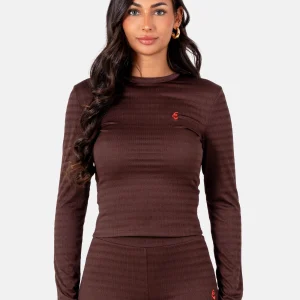 6 HEART textured l/s top