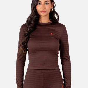 6 HEART textured l/s top