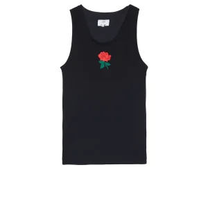 Débardeur brodé rose noir