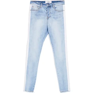 Jean bande blanche bleu