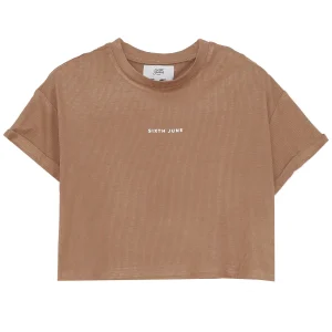 Logo court top beige