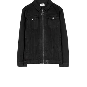 Veste jean zippée noir