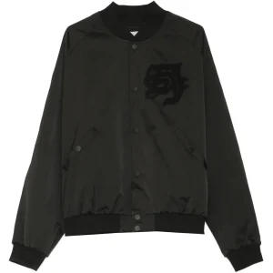 Blouson Teddy patch noir