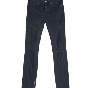 Denim ankle zipper black M2456HDE