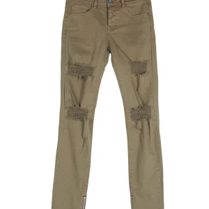 Denim ankle zipper sand M2458HDE