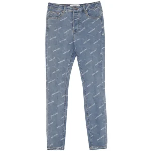 Jean all over logo bleu