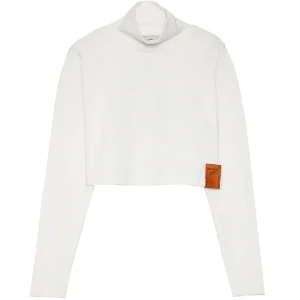 Pull léger court col blanc