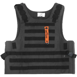 Veste tactique toile clip gris